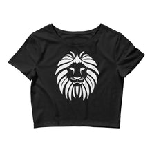 Load image into Gallery viewer, RLM Women’s Olive Green Crop Tee Lion Head