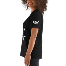 Load image into Gallery viewer, RLM Short-Sleeve Woman’s Black T-Shirt (RLM Letters on sleeve)