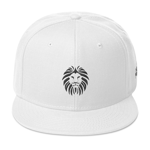 RLM Flat Embroidered White Snapback Hat